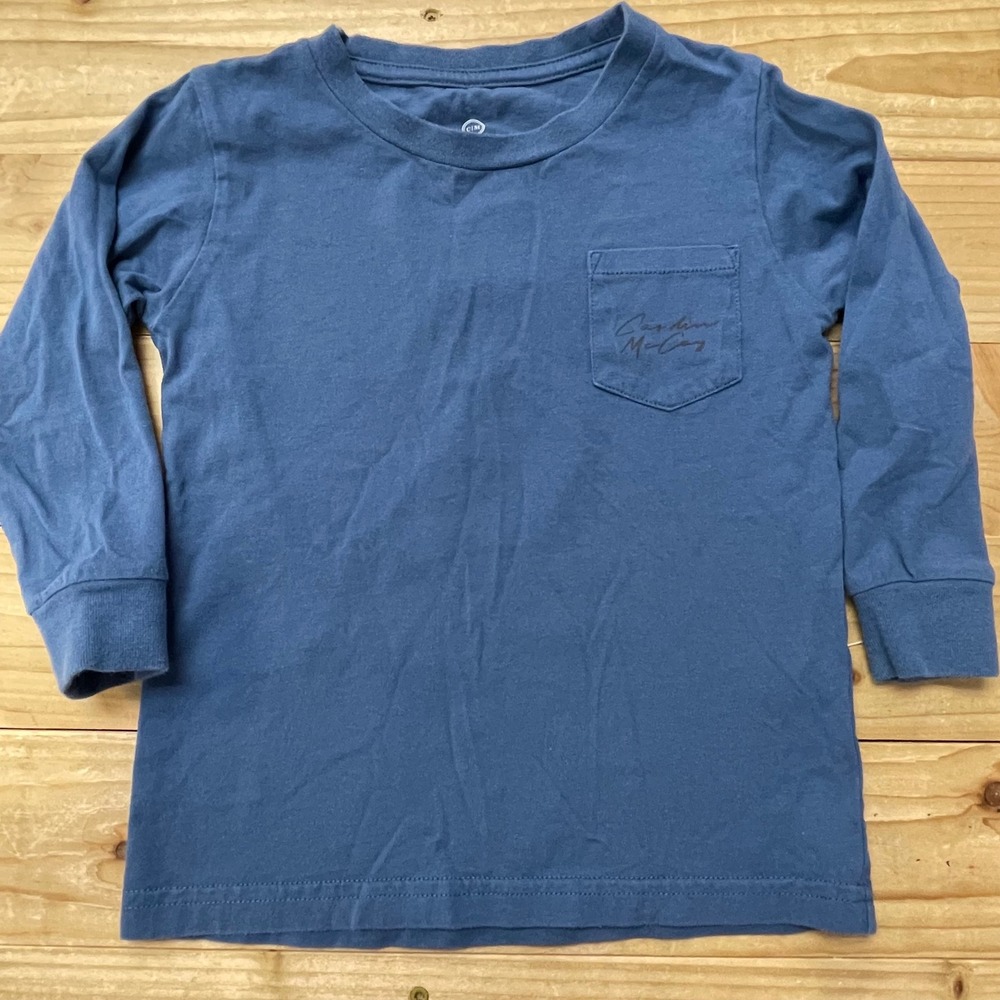 Cardin Mccoy Kids Long Sleeve Snowman Let It Snow T Shirt XXS Blue Cotton‎